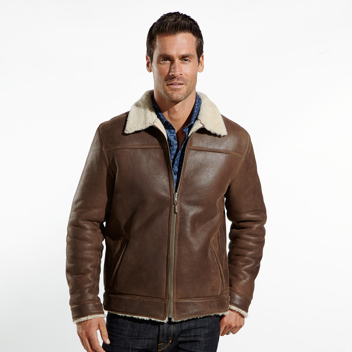 fur lined flying jacket